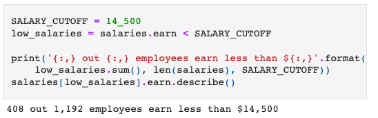 Step 4 - Salary cutoff